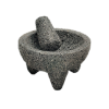 Large black stone molcajete
