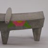 Stone metate with flower
